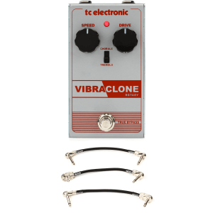 TC Electronic Vibraclone Rotary Pedal with Patch Cables