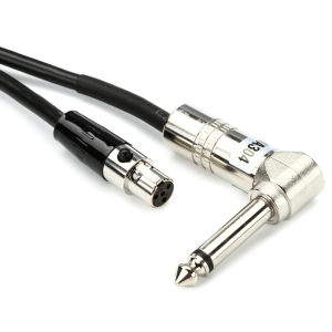Shure WA304 1/4-inch Right-angled to TA4F Instrument Cable for Wireless Bodypack Transmitter