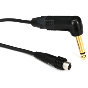 Shure WA307 Premium 1/4-inch Right-angled to TA4F Instrument Cable for Wireless Bodypack Transmitter