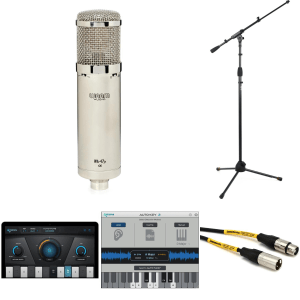 Warm Audio WA-47Jr Large-Diaphragm Condenser Microphone and AutoTune Essentials Bundle- Nickel