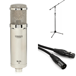 Warm Audio WA-47Jr Large-Diaphragm Condenser Microphone Stand and Cable Bundle - Nickel