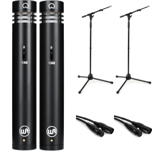 Warm Audio WA-84 Stereo Pair Bundle with Stands and Cables - Black