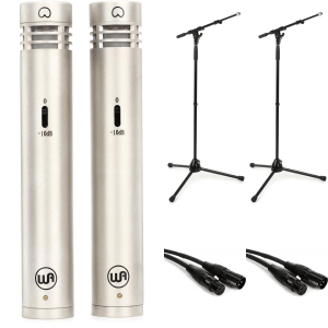 Warm Audio WA-84 Stereo Pair Bundle with Stands and Cables - Nickel