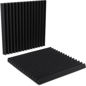 Auralex 2 inch Studiofoam Wedges 2x2 foot Acoustic Panel 2-pack - Charcoal