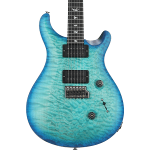 PRS Wood Library Custom 24 Electric Guitar - Satin Makena Blue, 10-Top