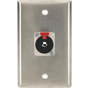 Pro Co WP1006 Single Gang (1) 1/4" TRSF Locking Wall Plate