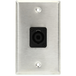 Pro Co WP1009 Single Gang Stainless Steel Wall Plate with 1 NL4MP speakON Connector