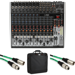 Behringer Xenyx X2222USB Mixer with USB and Effects Bag Bundle