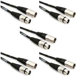 JUMPERZ JBM Blue Line Microphone Cable - 1.5 foot (5-pack)
