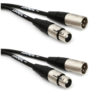 JUMPERZ JBM Blue Line Microphone Cable - 100 foot (2-pack)