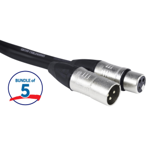 Gator Cableworks Backline Series Microphone Cable (5 Pack) - 20 foot