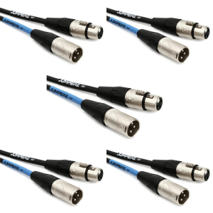 JUMPERZ JBM Blue Line Microphone Cables - 20 foot (5-pack)
