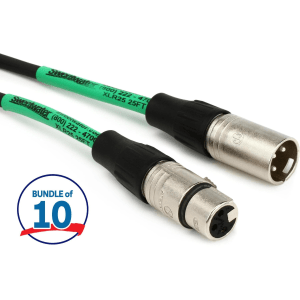 Pro Co EXM-25 Excellines Microphone Cable - 25 foot (10-Pack)