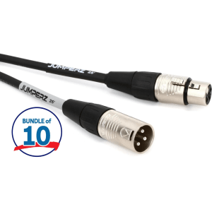 JUMPERZ JBM Blue Line Microphone Cable - 25 foot (10-pack)