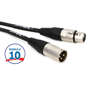 JUMPERZ JBM Blue Line Microphone Cable - 2 foot (10-pack)