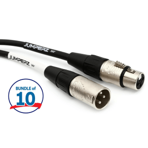 JUMPERZ JBM Blue Line Microphone Cable - 30 foot (10-pack)