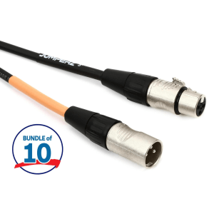 JUMPERZ JBM Blue Line Microphone Cable - 3 foot (10-pack)