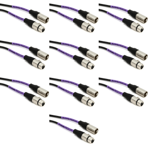 Pro Co EXM-5 Excellines XLR Female to XLR Male Patch Cable - 5 foot (10-Pack)