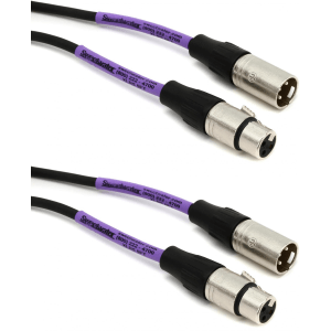 Pro Co EXM-5 Excellines XLR Female to XLR Male Patch Cable - 5 foot (2-Pack)