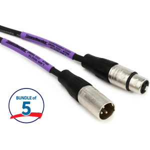 Pro Co EXM-50 Excellines Microphone Cable - 50 foot (5-pack)