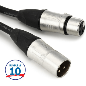 Gator Cableworks Backline Series Microphone Cable (10 Pack) - 50 foot