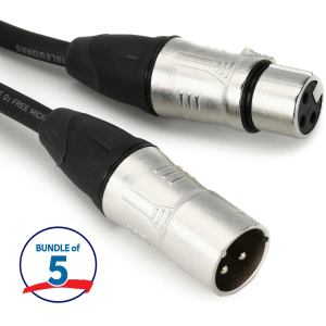 Gator Cableworks Backline Series Microphone Cable (5 Pack) - 50 foot