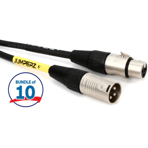 JUMPERZ JBM Blue Line Microphone Cable - 5 foot (10-pack)