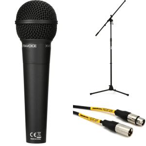 Behringer XM8500 Cardioid Dynamic Vocal Microphone Bundle with Stand and Cable