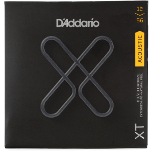 D'Addario XTABR1256 XT 80/20 Bronze Acoustic Guitar Strings - .012-.056 Light Top/Medium Bottom