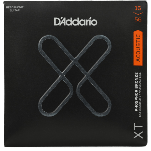 D'Addario XTAPB1656 XT Phosphor Bronze Resophonic Acoustic Guitar Strings - .016-.056 Medium