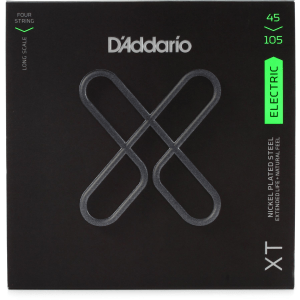 D'Addario XTB45105 XT Nickel Plated Steel Bass Guitar Strings - .045-.105 Light Top/Medium Bottom Long Scale 4-string