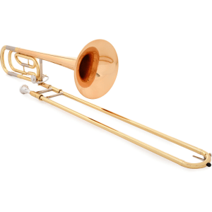Yamaha YSL-448G Intermediate Trombone - F-Attachment - Clear Lacquer - Gold Brass Bell