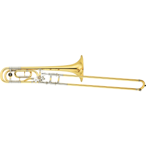 Yamaha YSL-882 Xeno Professional F-attachment Trombone - Clear Lacquer with Yellow