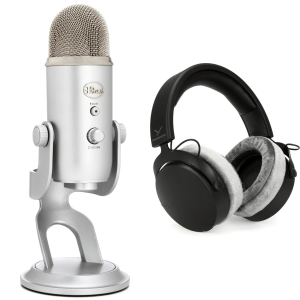 Blue Microphones Yeti Multi-pattern USB Condenser Microphone Podcast Bundle - Silver
