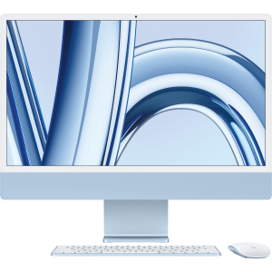 Apple 24-inch iMac With Retina 4.5K Display: Apple M3 Chip with 8‑core CPU and 10‑core GPU, 512GB - Blue