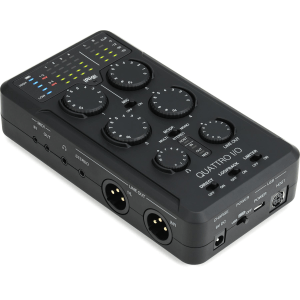 IK Multimedia iRig Pro Quattro I/O 4x2 USB-A Field Recording Interface, MIDI Interface, and Mixer