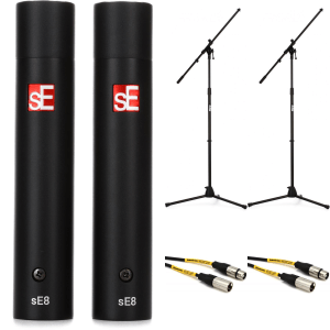 sE Electronics sE8 omni Small-diaphragm Condenser Microphone with Stands and Cables - Pair