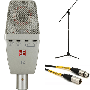 sE Electronics T2 Multi-pattern Large-diaphragm Condenser Microphone with Stand and Cable