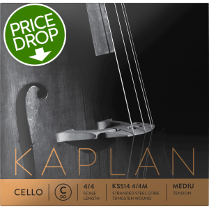 D'Addario KS514 Kaplan Cello C String - 4/4 Scale Medium Tension