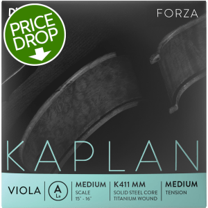 D'Addario K411 Kaplan Forza Viola A String - Medium Scale (15"-16")