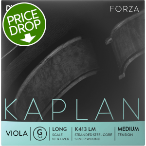 D'Addario K413 Kaplan Forza Viola G String - Long Scale (16"+)