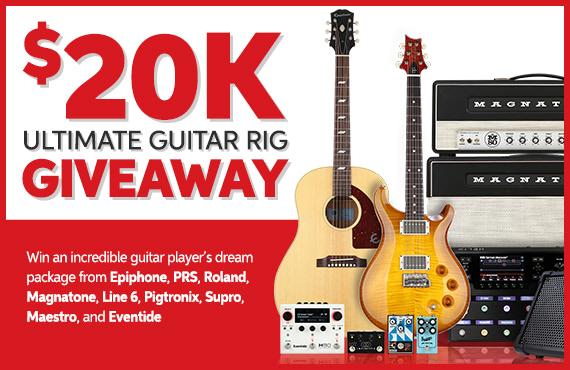 $20,000终极吉他装备赠品-在下面输入您的电子邮件地址进入或点击这里了解更多。