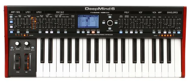 behringer deepmind 6 37-key 6-voice analog synthesizer 1