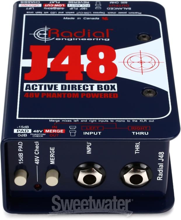 Radial J48 1-channel Active 48v Direct Box | Sweetwater