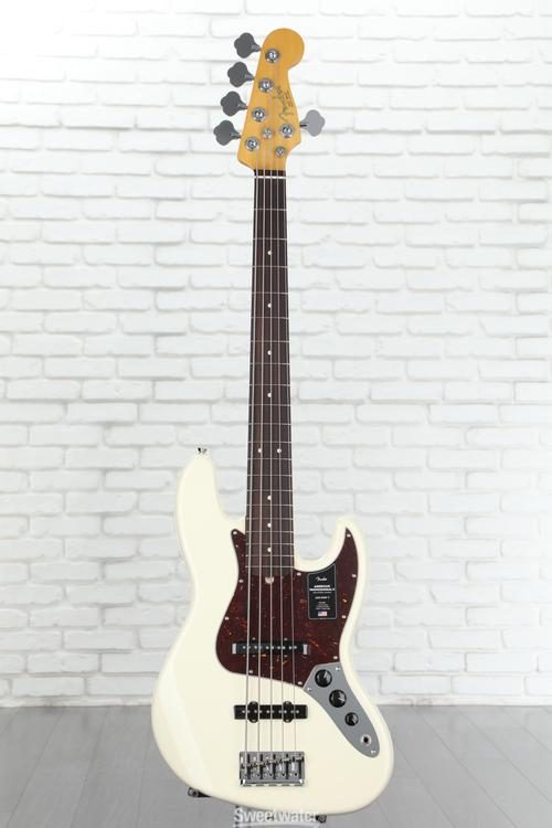 Fender American Professional II Jazz Bass V - Olympic White with Rosewood  Fingerboard