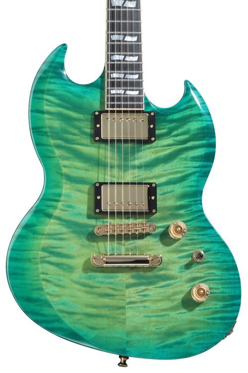 ESP USA Viper Electric Guitar - Lime Burst | Sweetwater