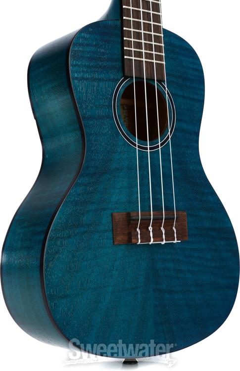 Kala KA-CEMB Exotic Mahogany Concert Ukulele - Blue Satin