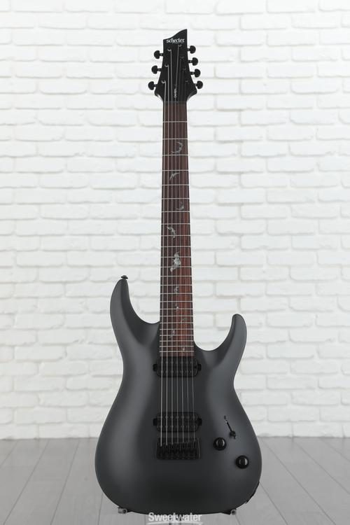 Schecter Damien-7 SBK Electric Guitar - Satin Black