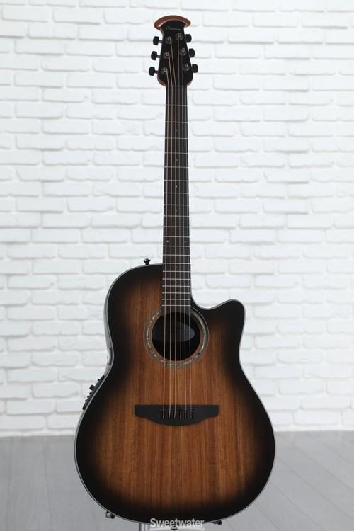 Ovation CS24P-ABLKW-G Celebrity Exotic Selection Acoustic-electric