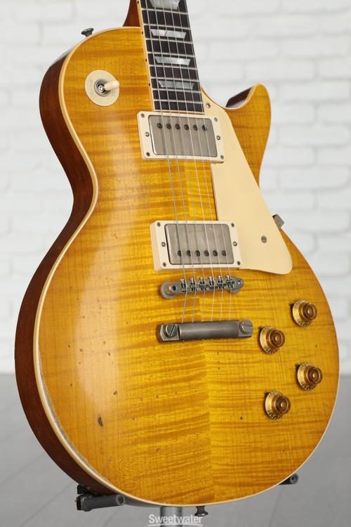 Gibson Custom 1959 Les Paul Standard Reissue Electric Guitar - Murphy Lab  Ultra Heavy Aged Lemon Burst